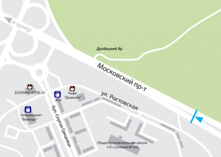 Билборд A в Харькове, 3x6  просп. Героїв Харкова (Московський)., (1), в місто схема