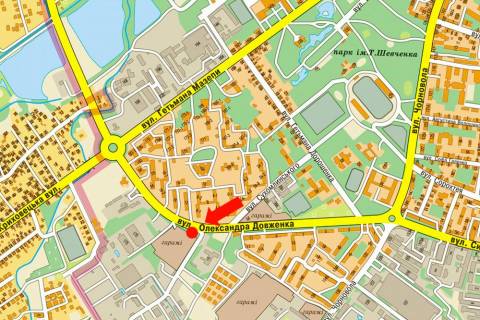 Билборд B в Ивано-Франковске, 3x6  Довженка вул., біля Авторинку схема