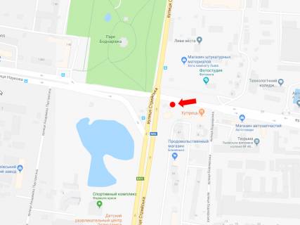 Сiтiлайт  у Львові, 1.8x1.2  Хуторівка вул. / Стрийська вул. (зупинка "Стрийська-Наукова"), в бік вул. Наукова схема