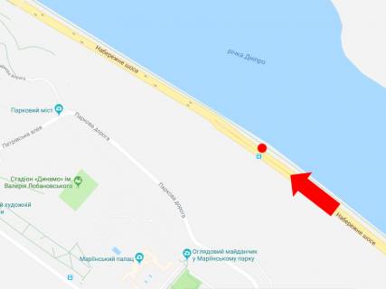 Скроллер  в Киеве, 2.3x3.14  Набережне шосе вул., 1100 м. від ст.м. "Дніпро", в бік Подолу - 456015 схема