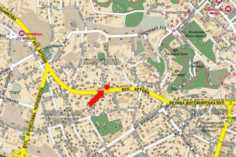 Скроллер A в Киеве, 2.3x3.14  Січових Стрільців вул. (кол. Артема вул.) / Бехтерівський пров., в бік Львівської пл. - 469913 схема