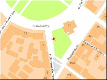 Бэклайт B в Полтаве к-тр Котляревський схема