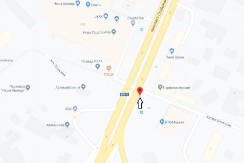 Скролер, Скрол A у Дніпро (Дніпропетровськ), 3.14х2.32  просп. Слобожанський - вул. Столєтова, навпроти ТЦ Наша правда, на світлофорі - 229997 схема