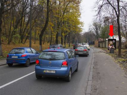 Ситилайт A в Киеве, 1.8x1.2  Паркова дорога вул., 16, ресторан "Dali park", в бік Грушевського вул., Європейської пл. фото 1
