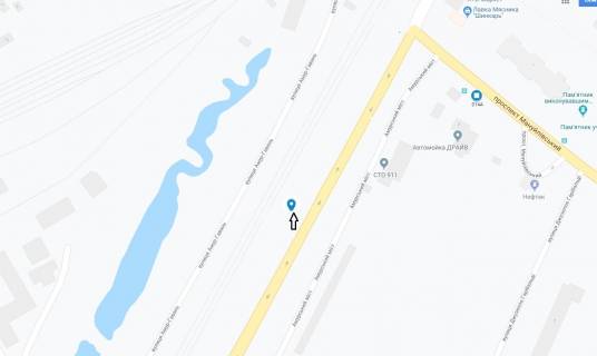 Білборд, Бігборд (Борд)  B у Дніпро (Дніпропетровськ), 6х3  заїзд на Амурський міст з Лівого берега схема