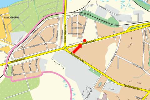 Білборд, Бігборд (Борд)  B у Хмельницькому, 3x6  Львовское шоссе, 18, біля автомагазина схема