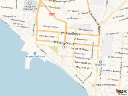 Ситилайт A в Бердянске Азовский пр., 12/22, напротив - Победы пр., Магазин Салон Новые Технологии схема