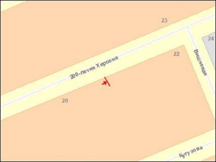 Білборд, Бігборд (Борд)  A у Херсоні 200-річчя Херсона пр., 20 схема