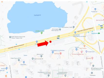 Видеоборд A в Киеве, 3x6  Бажана пр., 30, в бік ст.м. "Харківська", з центру - 583922 схема