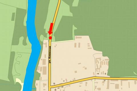 Билборд  в Виннице, 3x6  Київська вул., біля автосалону "Skoda", роздільник схема