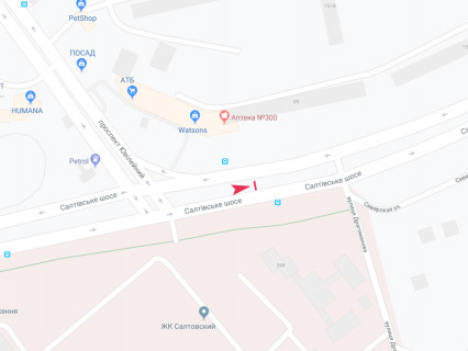 Билборд B в Харькове, 3x6  Салтівське шосе, 155/93, з центру схема