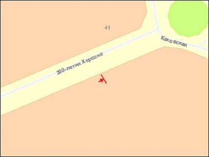 Білборд, Бігборд (Борд)  A у Херсоні 200-річчя Херсона пр., 32 схема