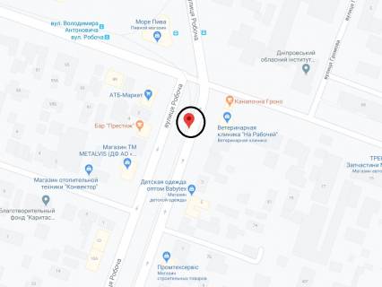 Білборд, Бігборд (Борд)  A у Дніпро (Дніпропетровськ), 6х3  вул. Робоча, 1, біля світлофора, рух до центру схема