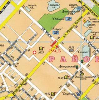 Билборд B в Херсоне Миру вул. - Кулика вул. схема