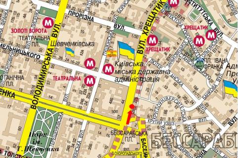 Скроллер A в Киеве, 1.8x1.2  Хрещатик вул., 29, біля магазину "Mark&Spencer", "Roshen" - 469922 схема