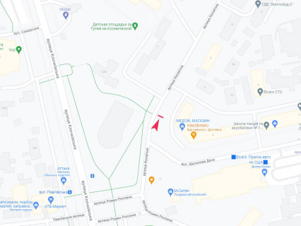 Бэклайт A в Харькове, 2.3x3.14  Космічна вул., 2 - Шатилова Дача вул. схема