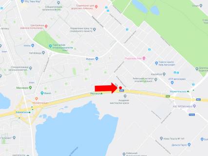 Билборд  в Киеве, 3x6  Бажана пр. - вул. Чернігівська, ст.м. "Вирлиця", навпроти АЗС "Glusco", в сторону Харківської пл., аеропорту Бориспіль схема