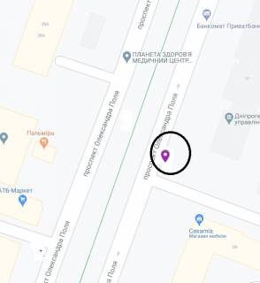 Скролер, Скрол A у Дніпро (Дніпропетровськ) Поля ін. (Кол. Кірова пр.), 57 - 291482 схема