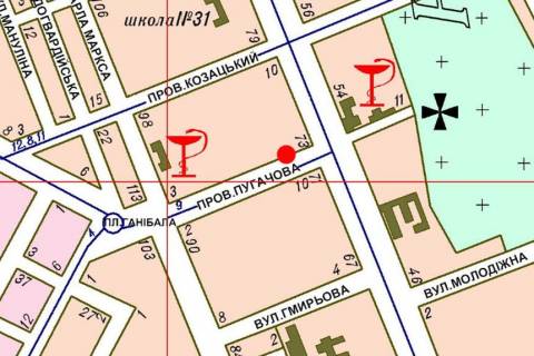 Бэклайт A в Херсоне Пугачова пров., 5А схема