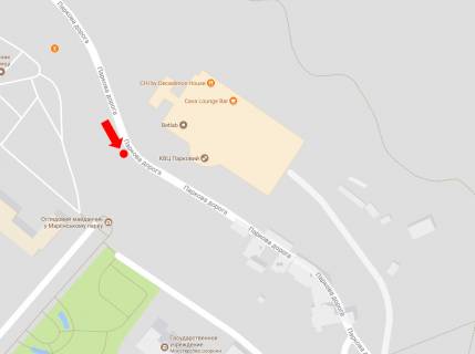 Ситилайт A в Киеве, 1.8x1.2  Паркова дорога вул., 16а, КВЦ "Парковий", вертолітна площадка, в бік Дніпровського спуску схема