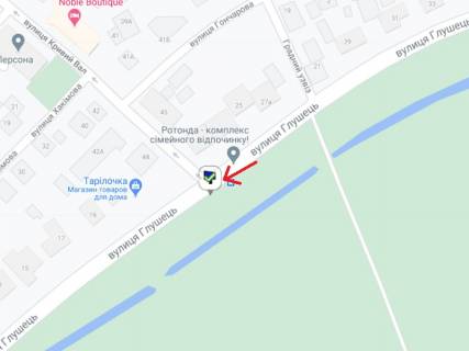 Билборд B в Луцке Глушець вул., 21, зупинка "вул. Кривий Вал" схема