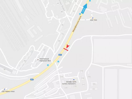 Билборд B в Харькове, 3x6  Мереф'янське шосе, (2), з міста схема