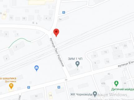Билборд A в Вишневое Украинки ул. - Витянская ул. схема