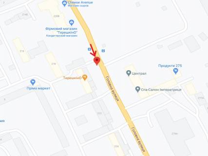 Білборд, Бігборд (Борд)  A у Чернівцях Головна вул., 220 схема