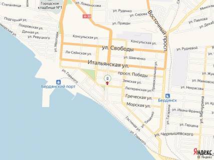 Ситилайт B в Бердянске Азовский пр. - Земская ул., 8/39, напротив схема