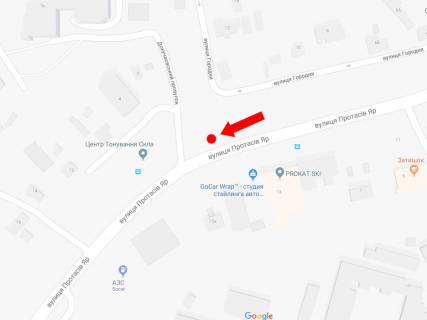 Скроллер A в Киеве, 2.3x3.14  Протасов Яр вул. / пер. Докучаєвський, в сторону вул. Солом'янської - 470304 схема