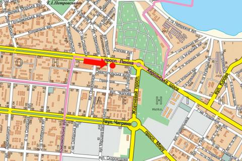 Білборд, Бігборд (Борд)   у Миколаєві, 3x6  Центральний пр. (кол. Леніна пр.) / Василевского вул., біля фітнес клубу "Grand", ліва схема