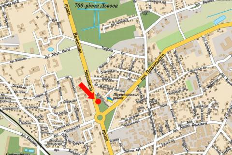 Білборд, Бігборд (Борд)   у Львові, 3x6  Чорновола пр., 61, з центру, біля  Інституту банківської справи, супермаркету "Фокстрот", "McDonald''s" схема