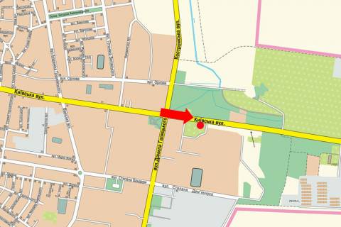 Билборд  в Ровно, 3x6  Київська вул., 90, між АЗС "ОККО" і автосалонами "Альтра-Авто", "Стронг-С", "Валері М", з центру схема