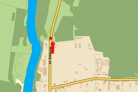 Билборд  в Виннице, 3x6  Київська вул., біля автосалону "Skoda", роздільник схема