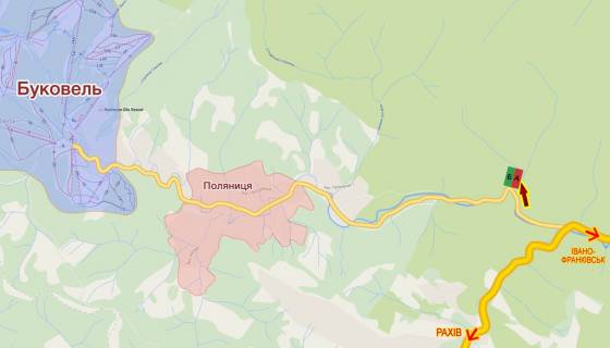 Билборд  в Буковеле, 3x6  Яблуниця, (2) схема