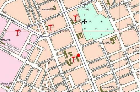 Билборд A в Херсоне Ушакова пр., Обласна лікарня схема