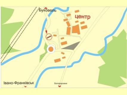 Білборд, Бігборд (Борд)  B у Надвірній Об'їзна схема