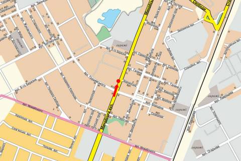 Билборд B в Ужгороде, 3x6  Минайська вул., 30 схема