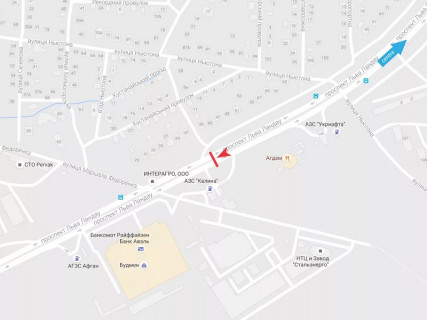 Билборд B в Харькове, 3x6  просп. Льва Ландау (50-річчя СРСР)., 43, з центру схема
