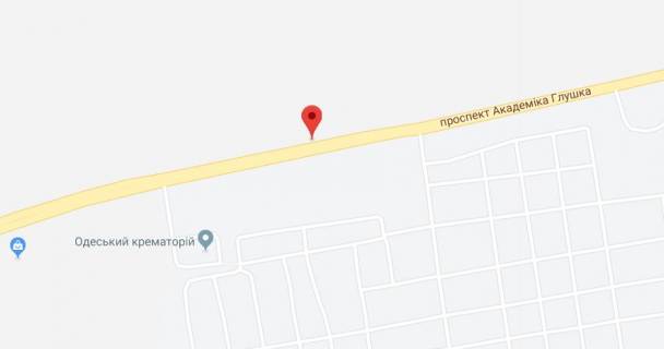 Билборд A в Одессе Глушко пр. - Іллічівська дорога схема