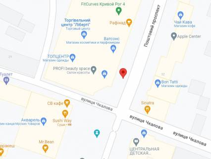 Ситилайт B в Кривом Роге, 1.8x1.2  Поштовий пр., 25/6, ТК "Ліберті" схема