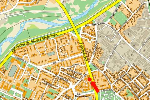 Ситилайт  в Ивано-Франковске, 1.8x1.2  Галицька вул., 87 схема