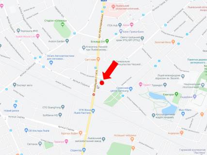 Ситилайт B в Львове, 1.8x1.2  Антоновича вул. - вул. Кульпарківська 73 (зуп. "Антоновича"), в бік вул. Кульпарківської схема