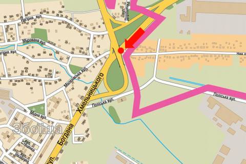 Нестандарт  в Львове, 2x20  Хмельницького вул., АЗС "ANP", в''їзд в місто схема