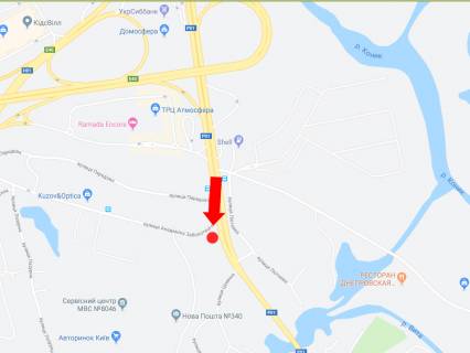 Видеоборд A в Киеве, 3x6  Столичне шосе - вул. Заболотного, супермаркет "Фора", поворот на авторинок, з центру - 474814 схема