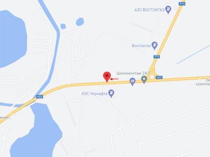 Билборд A в Никополе, 6х3  Автошлях Кривий Ріг - Запоріжжя (Н-23), розвилка Нікополь-Марганець-Дніпро-Запоріжжя, навпроти АЗС УКРНАФТА, рух у бік м. Нікополь схема