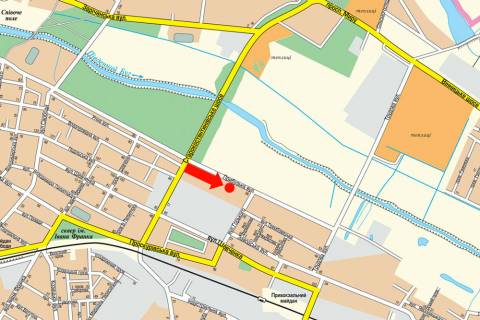 Билборд A в Хмельницком, 3x6  Прибузька вул., 34 схема