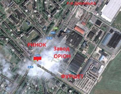 Білборд, Бігборд (Борд)  B у Тернополі, 3x6  15-го Квітня вул. / Стуса вул. схема