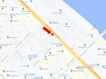 Сiтiлайт  у Києві, 1.8x1.2  Набережно-Хрещатицька вул., 57 / вул. Ярославська, в бік Поштової пл. схема