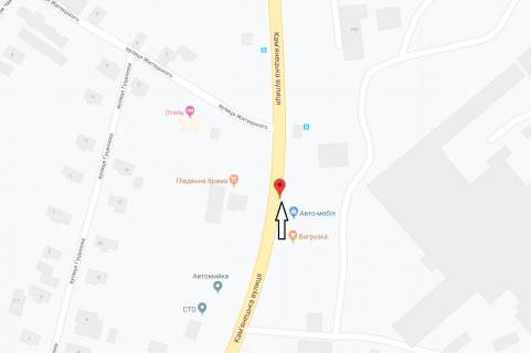 Билборд A в Хмельницком, 3х6  вул. Кам'янецька (цегельн. з-д) схема